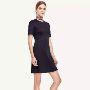 Ann Taylor Women's Size 2 Navy Blue Sheath Knee Length Dress